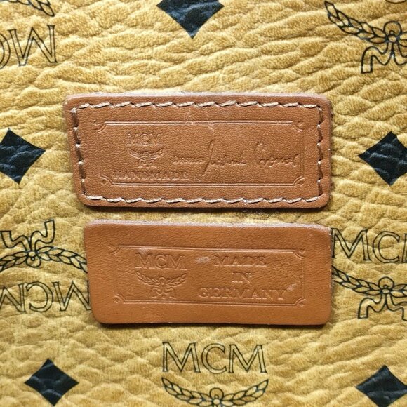 (L3) Authentic MCM Tote Bag Brown PVC Luxury Vintage Designer Handbag - Picture 7 of 9